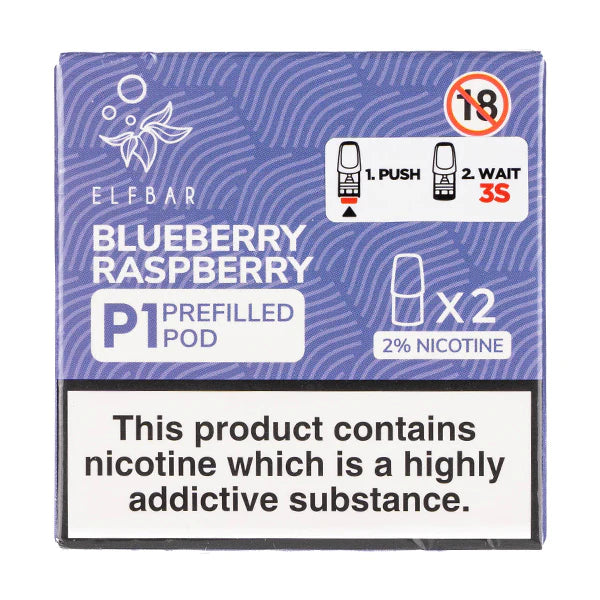 Blueberry Raspberry Elf Bar Mate 500 PreFilled Pods Fusion Liquids