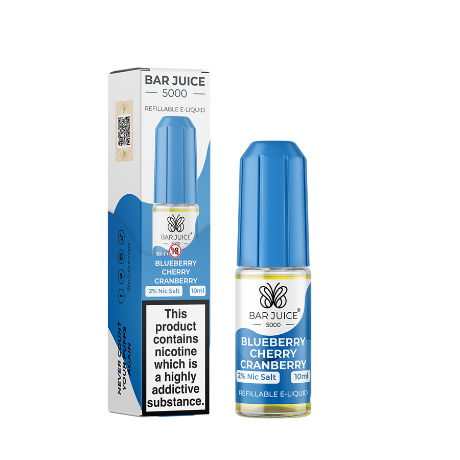 Blueberry Cherry Cranberry Nic Salt E-Liquid by Bar Juice 5000