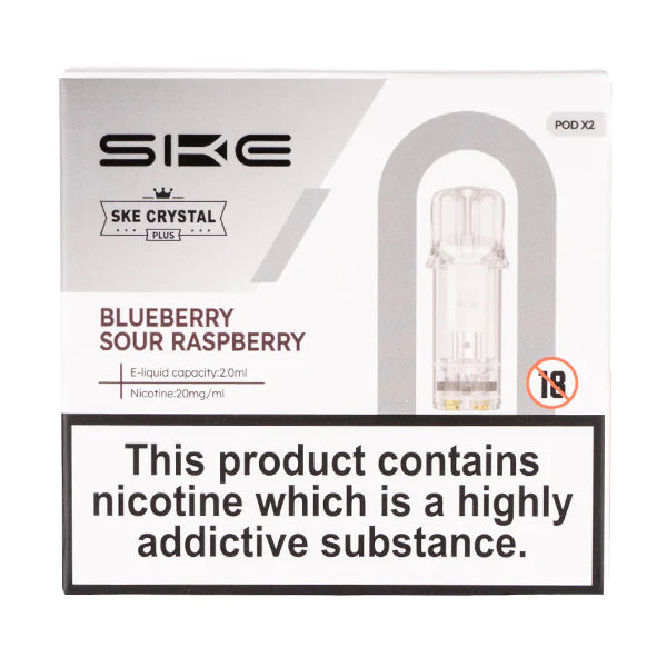 Blueberry Sour Raspberry Crystal Plus Prefilled Pods by SKE