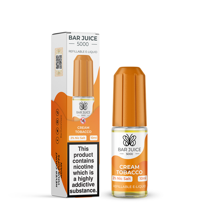 Cream Tobacco Nic Salt E-Liquid by Bar Juice 5000