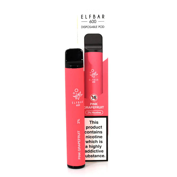 ELF BAR 600 DISPOSABLE POD DEVICE 20MG PINk GRAPEFRUIT