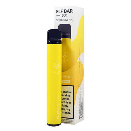 ELF BAR 600 DISPOSABLE POD DEVICE 20MG BANANA ICE