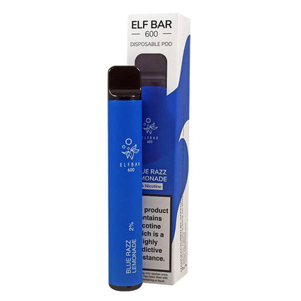 ELF BAR 600 DISPOSABLE POD DEVICE 20MG BLUE RAZZ LEMONADE