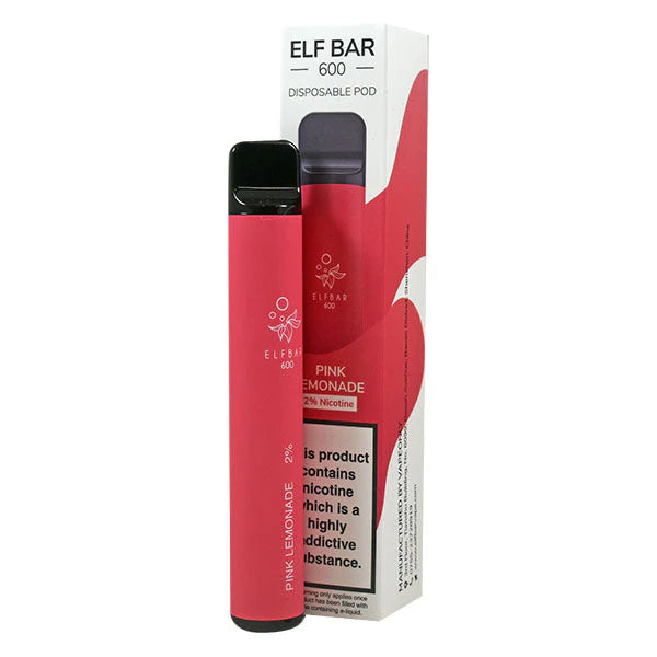 ELF BAR 600 DISPOSABLE POD DEVICE 20MG PINK LEMONADE