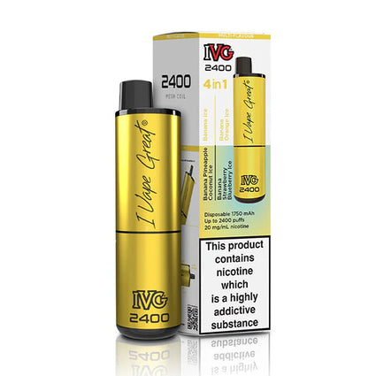 IVG 2400 Disposable Multi Flavour 4 in 1 Banana Edition Vape Device