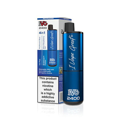 IVG 2400 Disposable Multi Flavour 4 in 1 Blue Edition Vape Device