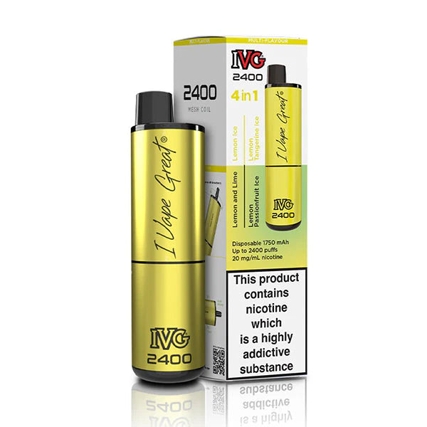 IVG 2400 Disposable Multi Flavour 4 in 1 Lemon lime Edition Vape Device