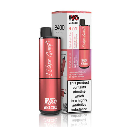IVG 2400 Disposable Multi Flavour 4 in 1 Strawberry Edition Vape Device