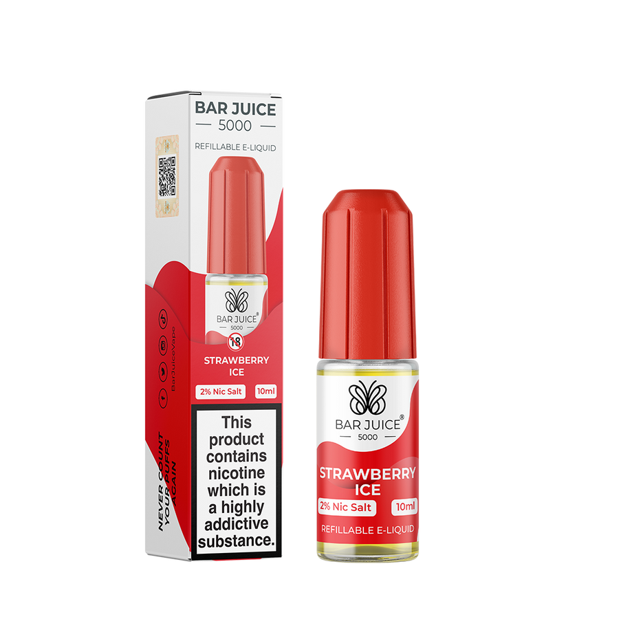 Strawberry Ice Nic Salt E-Liquid by Bar Juice 5000