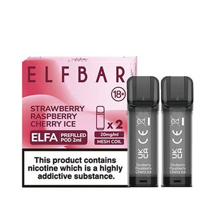 Strawberry Raspberry Cherry Ice Elfa Prefilled Pods by Elf Bar